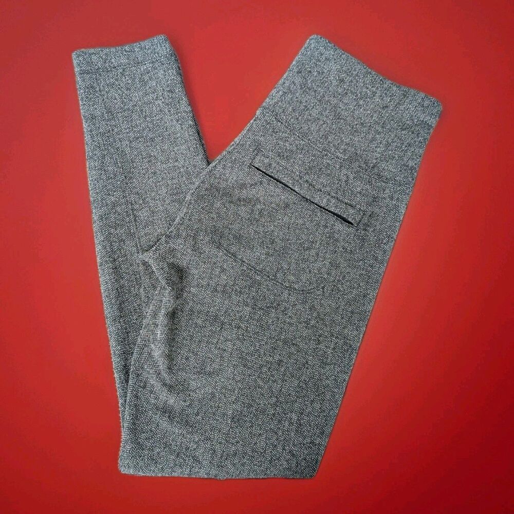 Athleta Delancey Herringbone Tight Leggings‎ Size XS Gray Herringbone